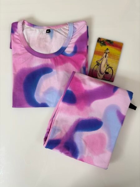 Multicolor Tie-Dye's Printed T-shirt with Combo Pant Set
